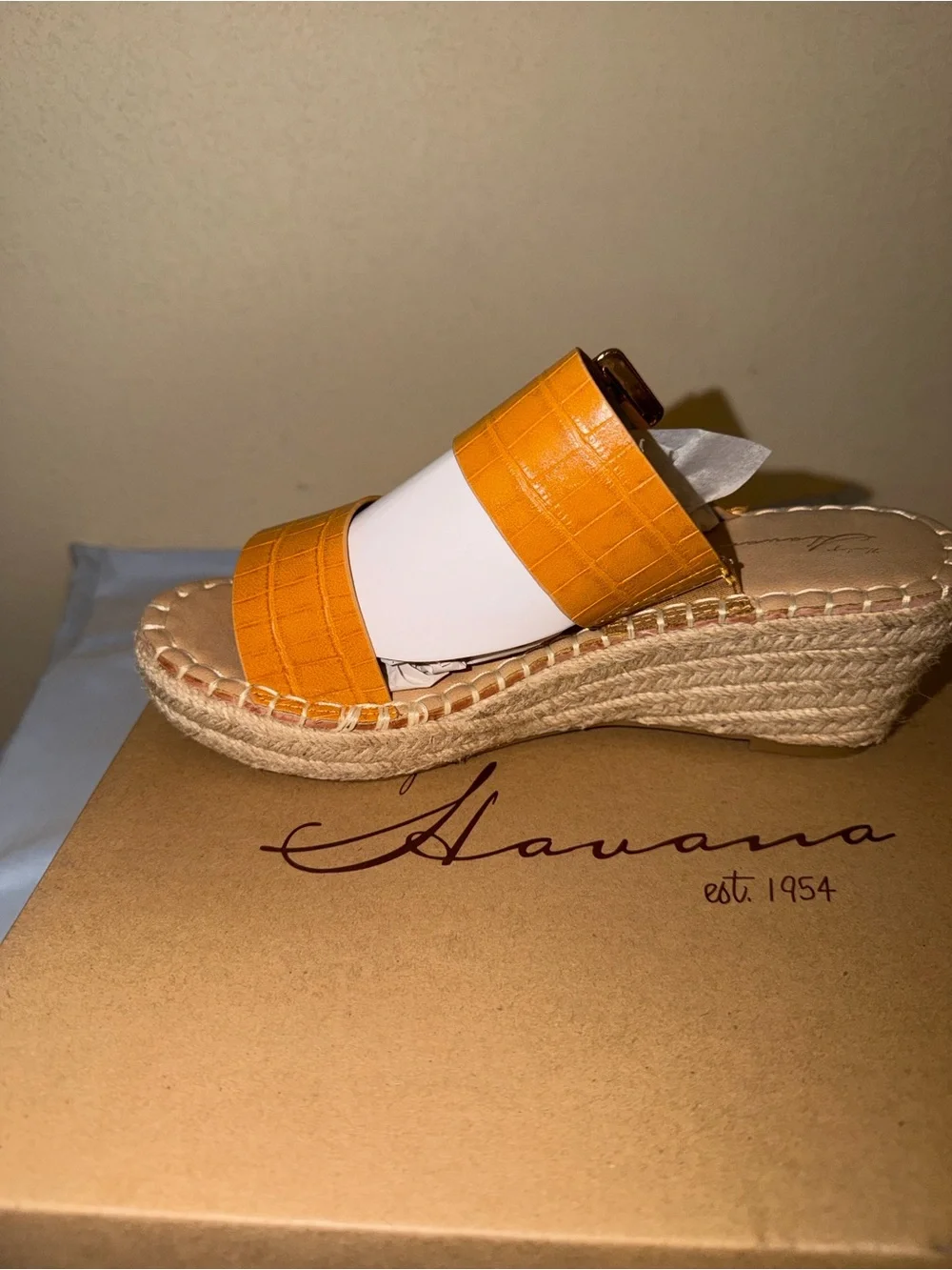 Vintage Havana croc embossed